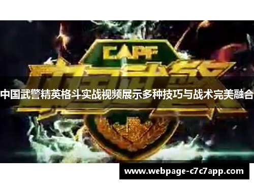 中国武警精英格斗实战视频展示多种技巧与战术完美融合
